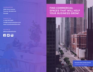 premium  Template: Purple Gradient Real Estate Bi Fold Brochure