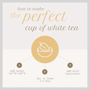 premium  Template: Perfekte Tasse weißer Tee Instagram Post
