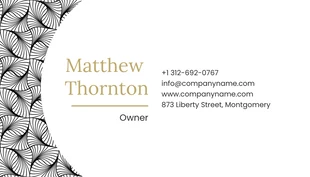 White And Black Pattern Tattoo Business Card - Pagina 2