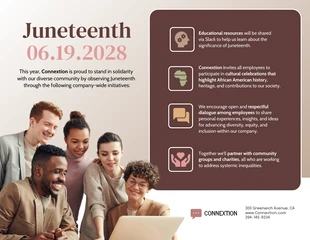 premium  Template: Company-wide Initiatives for Juneteenth Holiday Poster