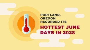 premium  Template: Cabeçalho do blog sobre a onda de calor em Portland