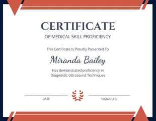 premium  Template: White And Red Simple Medical Certificate