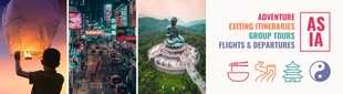 Free  Template: Asia Tourism YouTube Banner