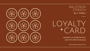 Free  Template: Brown Minimalist Spa Loyalty Card