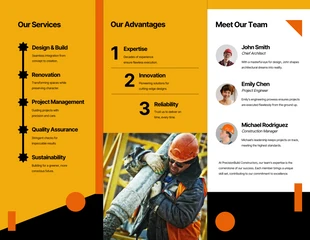 Black Yellow Orange Construction Brochure - Pagina 2