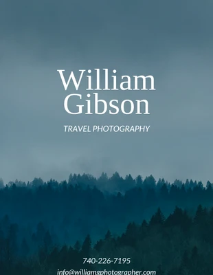 premium  Template: Carte de visite pour photographe de voyage