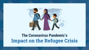 Free  Template: Blog-Überschrift zu den Auswirkungen der Pandemie auf die Flüchtlingskrise