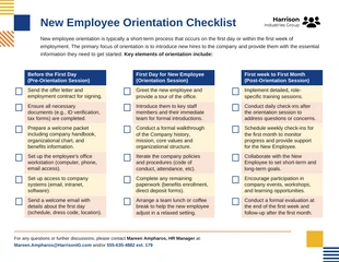 premium  Template: New Employee Orientation Checklist for HR Professionals