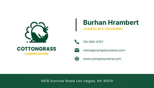 Green And White Professional Texture Landscaping Business Cards - صفحة 2