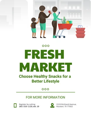 Free  Template: Illustration Fresh Market Flyer Template
