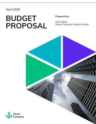 business  Template: Modèle de proposition de budget de projet coloré