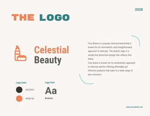 Cosmetic Green and Orange Brand Guidelines Presentation - Pagina 3