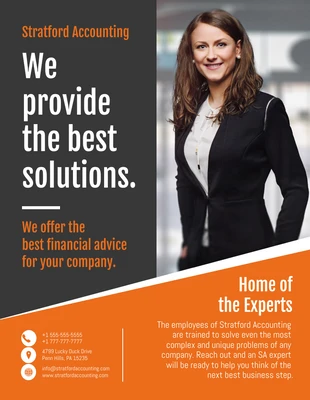 premium  Template: Orange Accounting Business Flyer