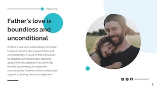 Teal and White Minimalist Fathers Day Presentation - Seite 2