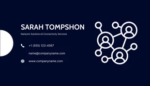 White And Navy Modern Professional Networking Business Card - صفحة 2