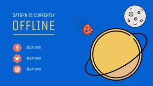 Free  Template: Planets Offline Twitch Banner