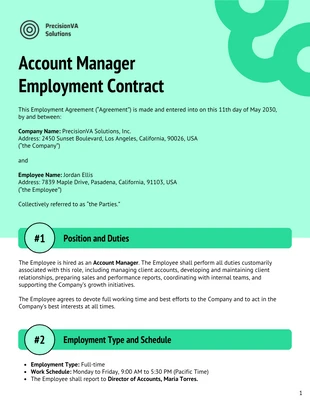 business interactive Template: Vertragsvorlage für Account Manager