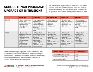 Free  Template: Before and After Lunch Program Infographic