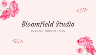 Free  Template: Cartão de visita floral rosa suave