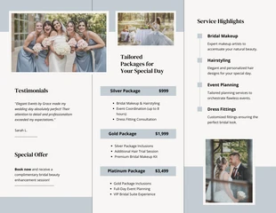 Bridal & Special Occasion Services Brochure - صفحة 2
