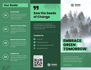 business  Template: Green Initiatives Brochure