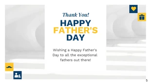 Minimalist Yellow and Dark Blue Father's Day Presentation - page 5