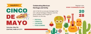 Free  Template: Green and Red Cinco De Mayo Event Banner