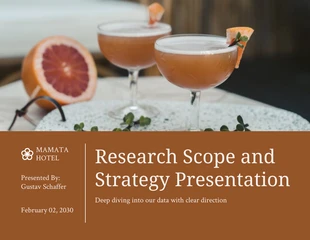 Free  Template: Brown Modern Clean Minimalist Strategy Research Presentation