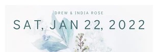 Free  Template: Wedding Date Email Banner
