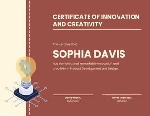 business  Template: Visual Yellow And Brown Work Certificate