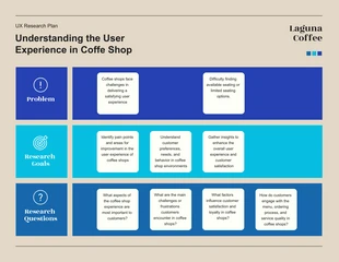 Free  Template: Plan de investigación de la experiencia de usuario del color del café