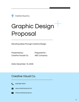 business  Template: اقتراح التصميم الجرافيكي