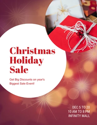 Red Holiday Sale Poster