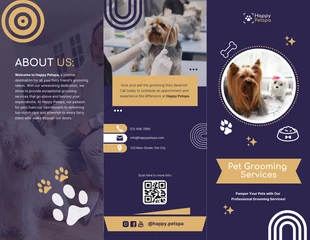 Free  Template: Pet Grooming Services Brochure