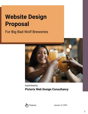 Free  Template: Web-Design-Vorschlag Vorlage