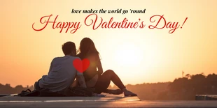 Free  Template: Mensaje romántico de San Valentín en Twitter