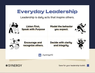 business  Template: Modèle d'infographie sur le leadership quotidien pour les entreprises