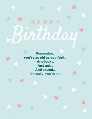 premium  Template: Cute Humor Birthday Card