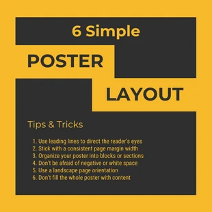 Free  Template: Simple Yellow Poster Instagram Post