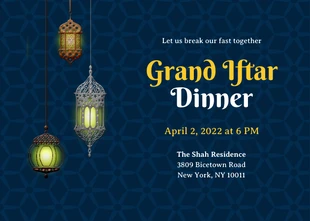 premium  Template: Lámpara de Ramadán Invitación