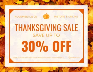 Free  Template: Thanksgiving Sale 