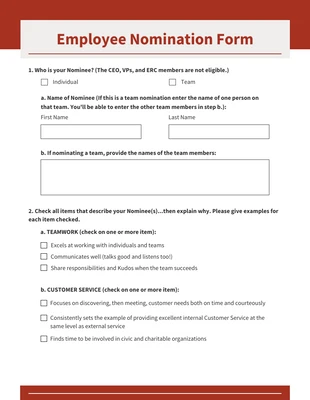Free  Template: Red and Gray Minimalist Voting Form