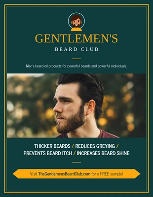 premium  Template: Folheto de produtos para cuidados com os cabelos masculinos