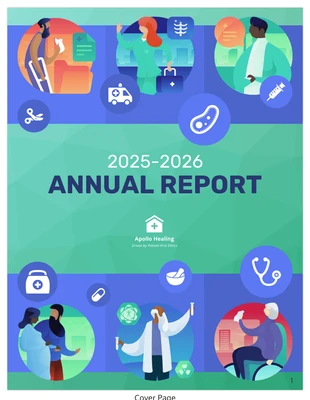 business and accessible Template: Relazione annuale aziendale di Teal Healthcare