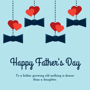 Free  Template: Blue Cute Father's Day Instagram