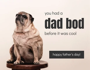 premium  Template: Cartão engraçado para o Dia dos Pais