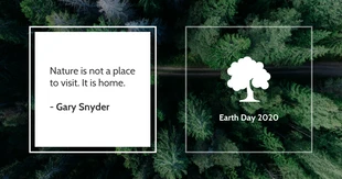 Free  Template: Earth Day Quote Facebook Post