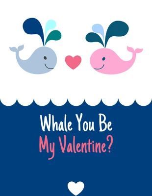Funny Whale Valentine's Day Pinterest Post
