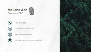 White And Green Modern Texture Professional Creative Business Card - Pagina 2