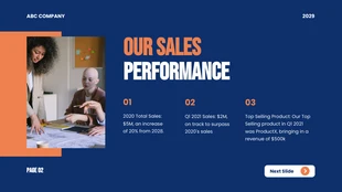 Blue And Orange Sales Presentation - Pagina 3
